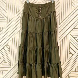 Anthropologie Lainey Tiered maxi skirt